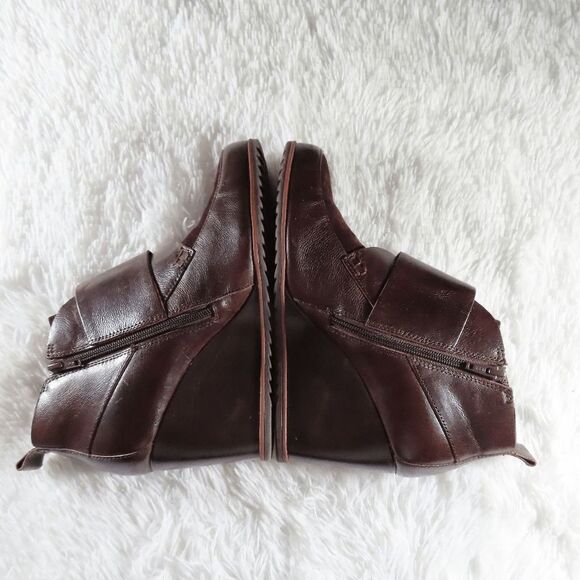 Korks Brown Hanska Monk Strap Wedge Ankle Bootie 9.5 - Picture 8 of 8
